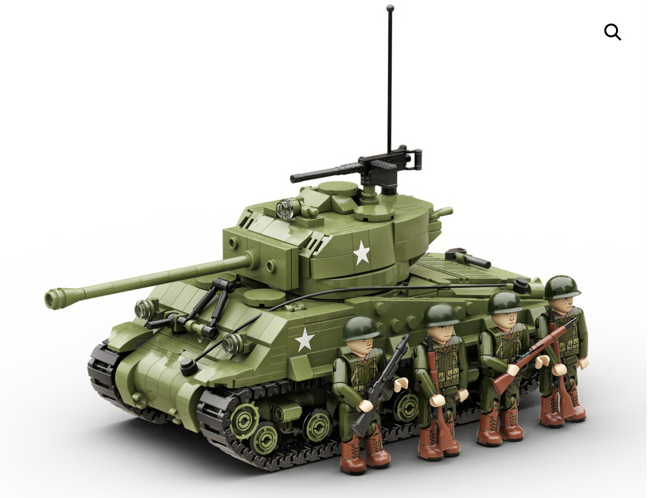 M4A3E8 Sherman Easy8 Tank brick model set